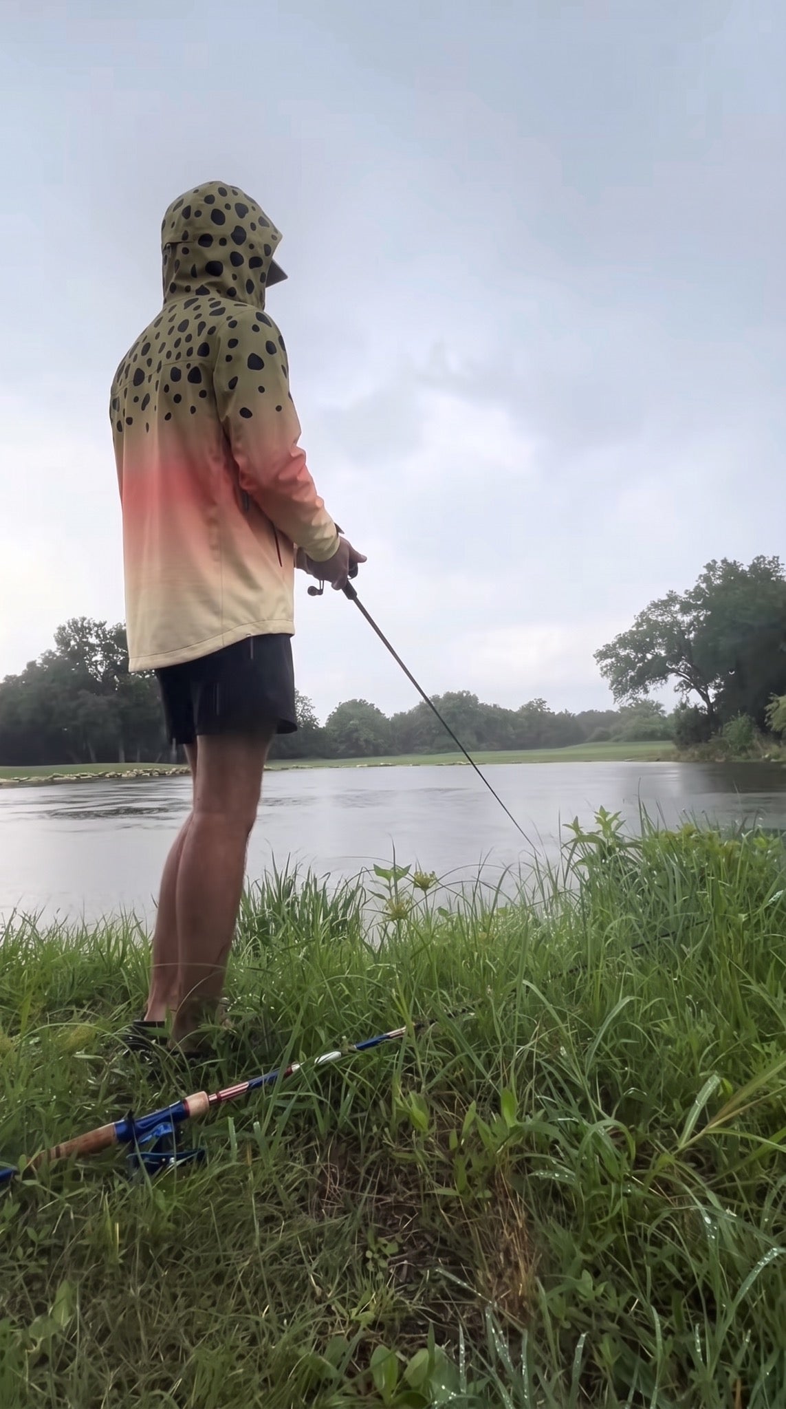 Troutwear fisherman by the water
